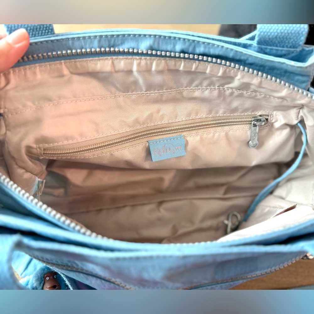 Kipling Elysian Satchel Blue Beam Shoulder Crossbody Bag - Picture 12 of 16